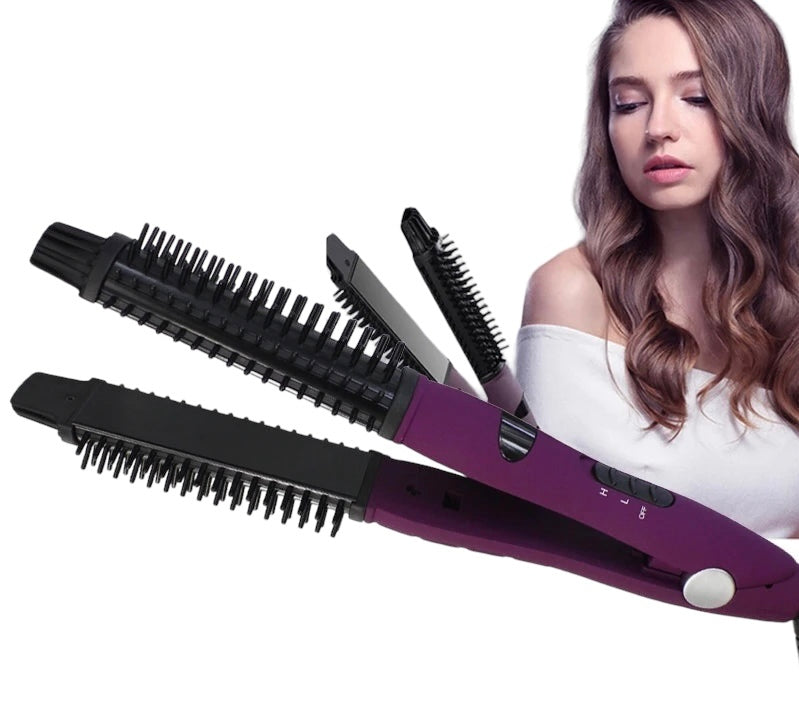 Hair Straightener & Curler Brush Iron Beaut Fate