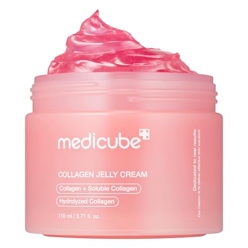 Medicube Collagen Jelly Cream- Niacinamide & Freeze-Dried Hydrolyzed Collagen - Boosts skin's barrier hydration and gives 24h Glow & Lifted Look - No artificial color, Korean skincare (3.71 fl.oz.) Medicube