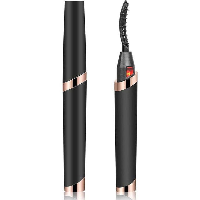 Heated Eyelash Curlers - Fast Heat up Within 10s - 24 Hours Long Lasting - Rechargeable Electric Eyelash Curler with Type-C, with 4 Heating Modes Anti-Burn Mini Lash Curler with LED Display-White Beaut Fate