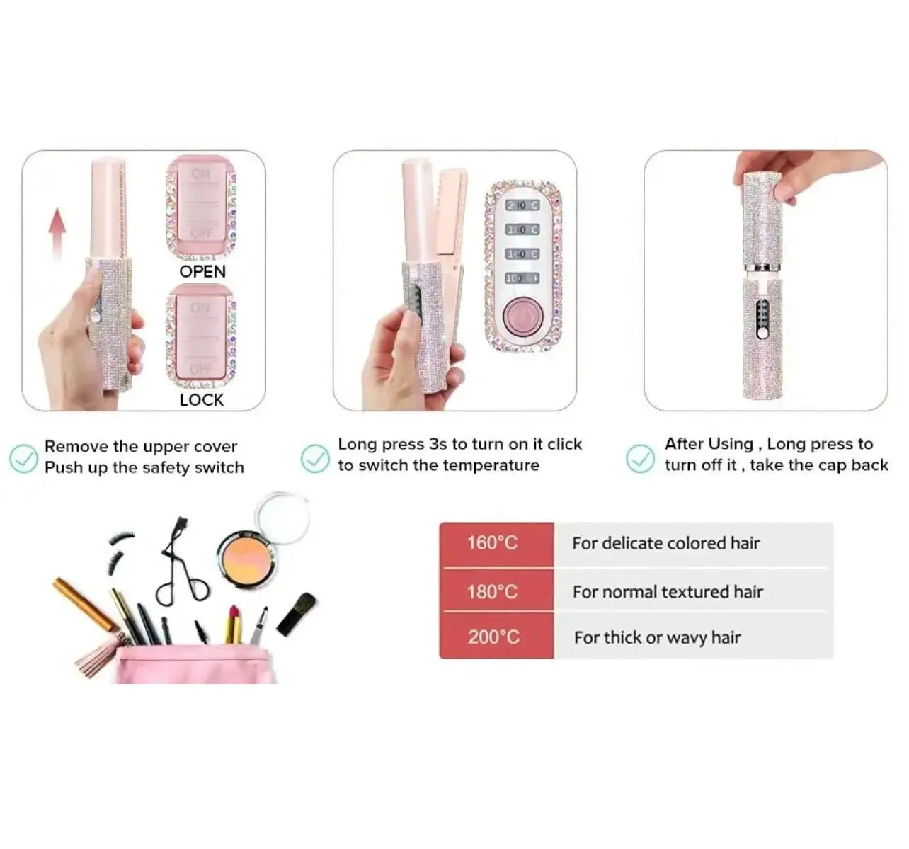 Portable Hair Straightener Beaut Fate