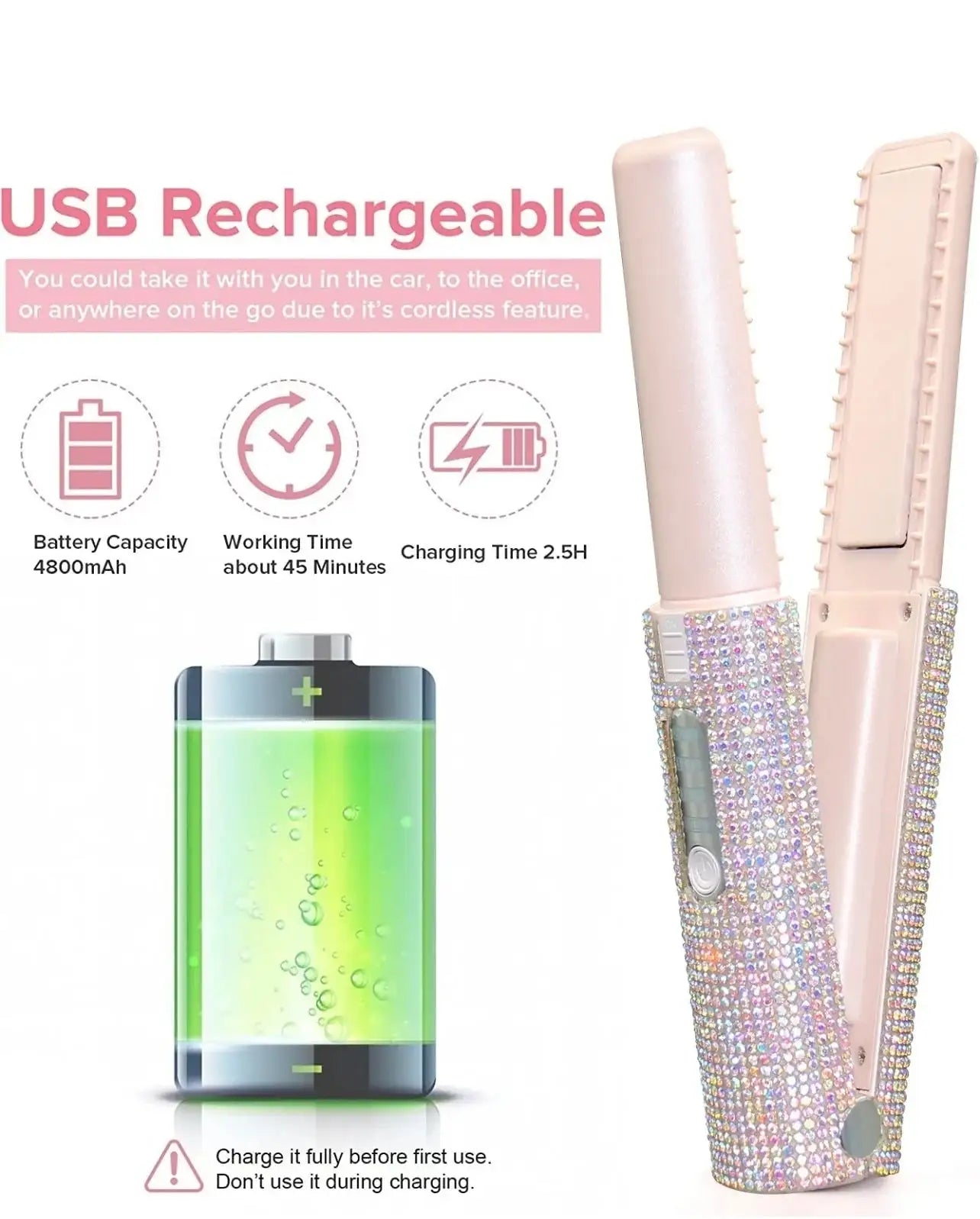 Portable Hair Straightener Beaut Fate