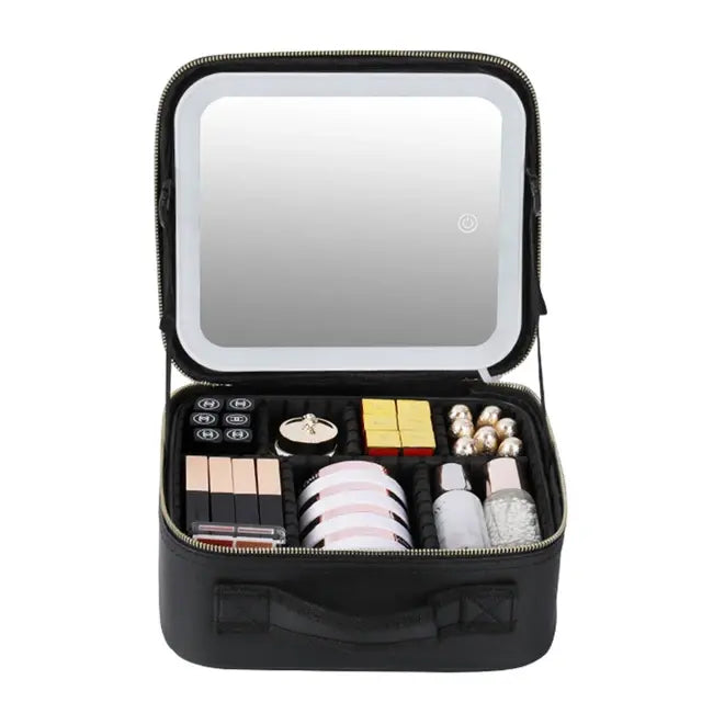 Smart LED Cosmetic Case with Mirror Beaut Fate