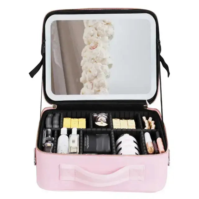 Smart LED Cosmetic Case with Mirror Beaut Fate