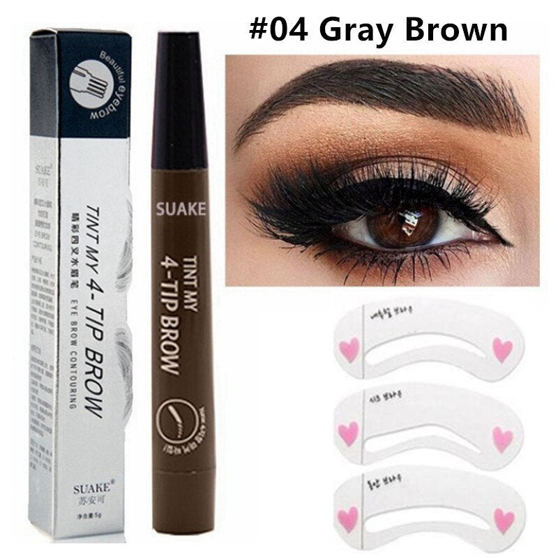 3D 5 Color Waterproof Natural Eyebrow Pencil Beaut Fate