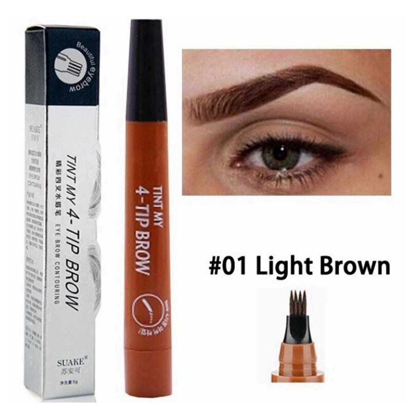 3D 5 Color Waterproof Natural Eyebrow Pencil Beaut Fate