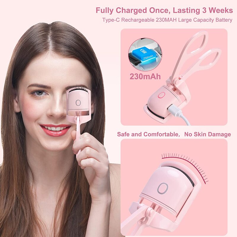 Heated Eyelash Curler Rechargeable Beaut Fate