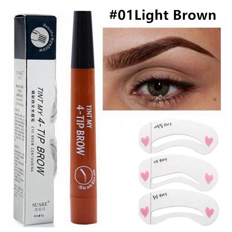3D 5 Color Waterproof Natural Eyebrow Pencil Beaut Fate