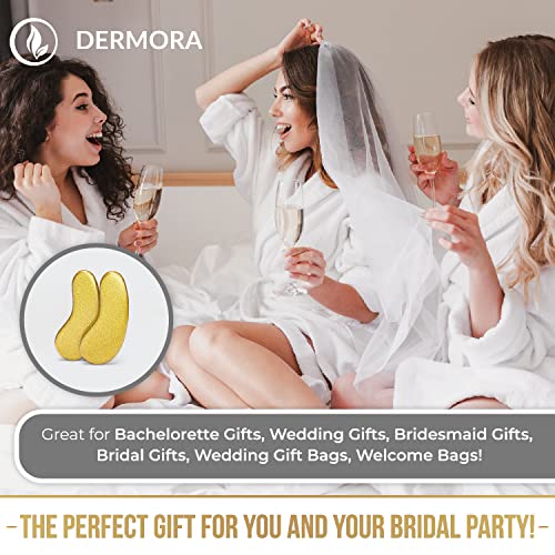 DERMORA 24K Gold Eye Mask– 50 Pairs Eye Gels - Puffy Eyes and Dark Circles Treatments – Look Less Tired and Reduce Wrinkles and Fine Lines Undereye, Revitalize and Refresh Your Skin. DERMORA