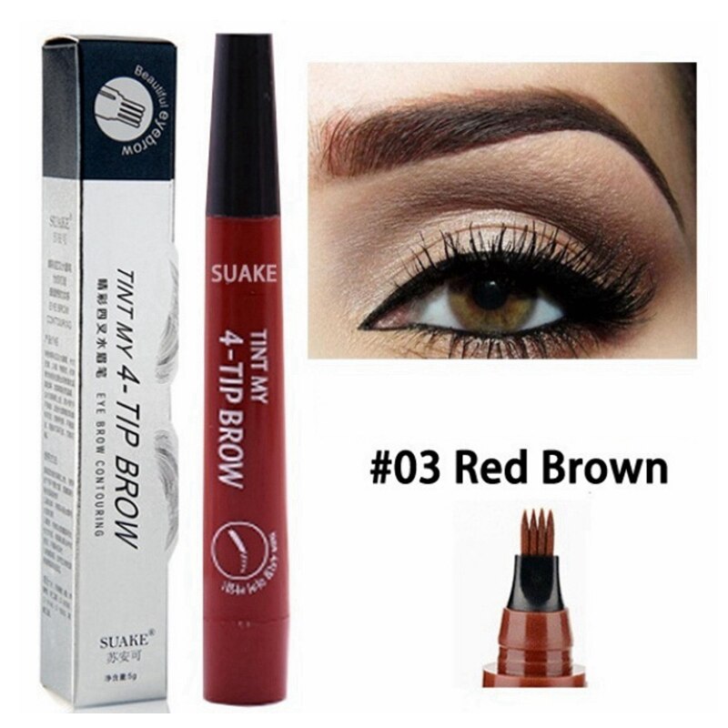 3D 5 Color Waterproof Natural Eyebrow Pencil Beaut Fate