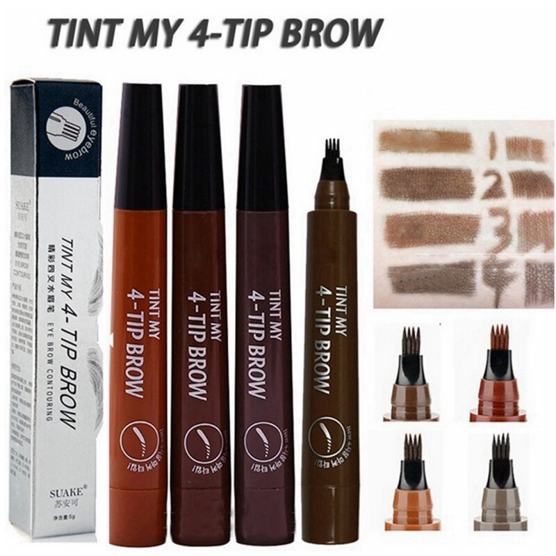 3D 5 Color Waterproof Natural Eyebrow Pencil Beaut Fate