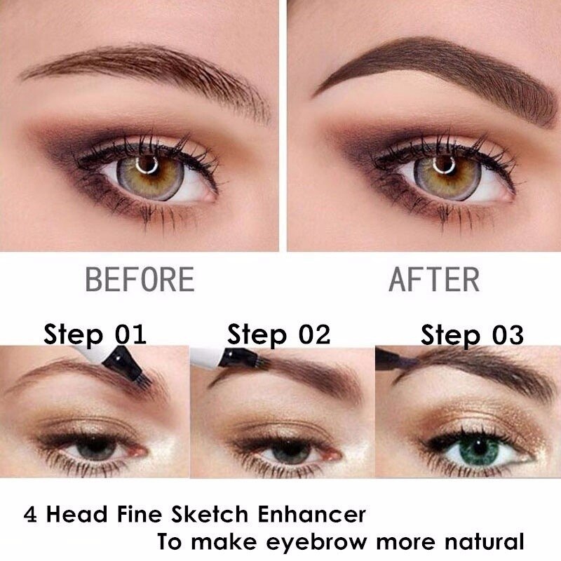 3D 5 Color Waterproof Natural Eyebrow Pencil Beaut Fate