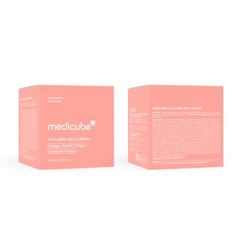 Medicube Collagen Jelly Cream- Niacinamide & Freeze-Dried Hydrolyzed Collagen - Boosts skin's barrier hydration and gives 24h Glow & Lifted Look - No artificial color, Korean skincare (3.71 fl.oz.) Medicube